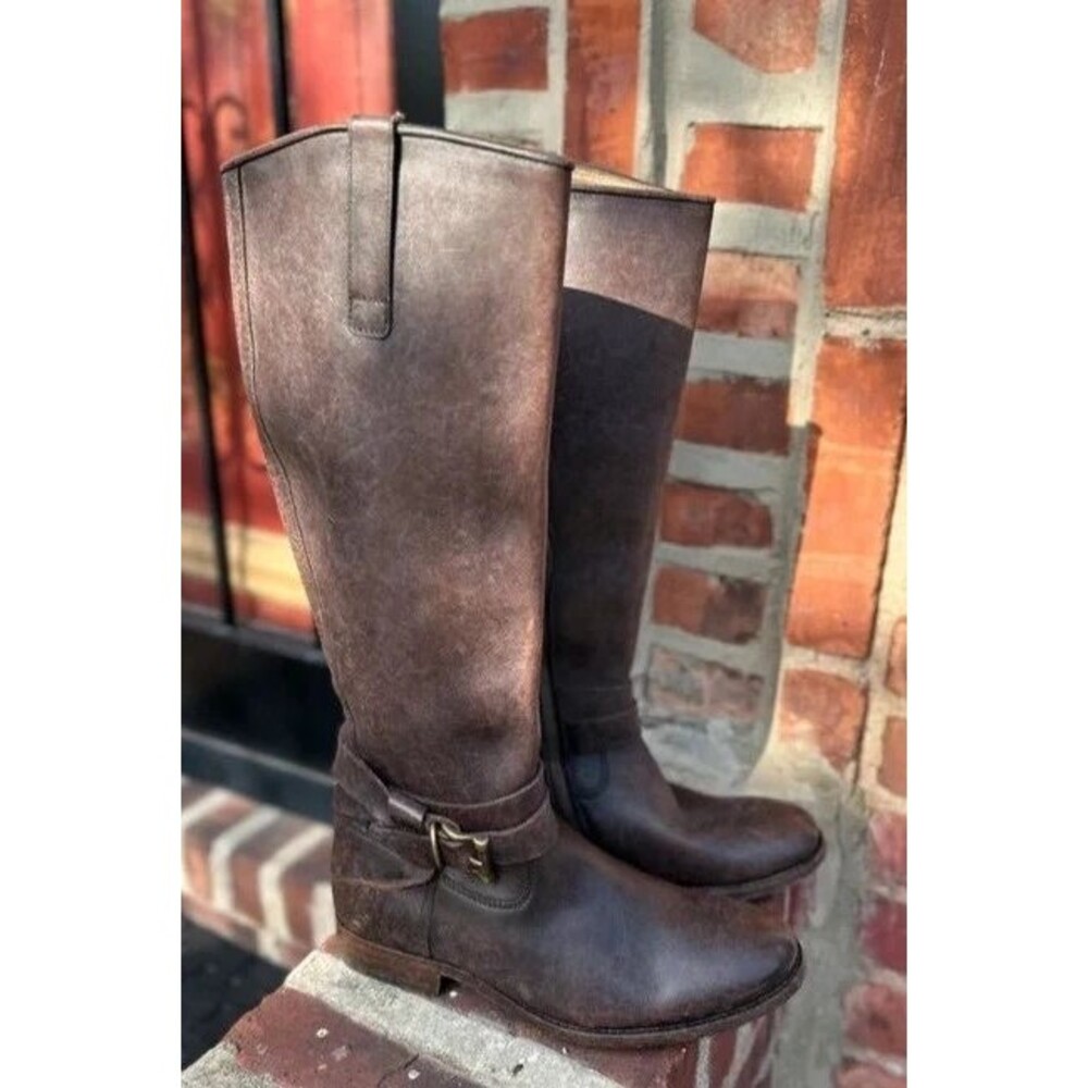 🆕NWOB Frye Melissa Knotted Tall, sz 6, dark brown